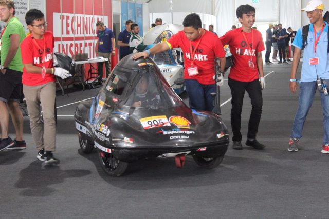 Mobil Sapuangin saat akan mengikuti inspeksi