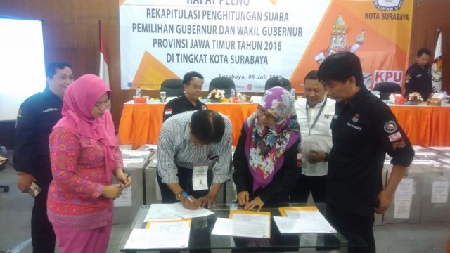 Rekapitulasi di KPU Surabaya