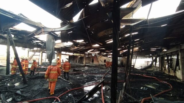 Pasar kembang terbakar